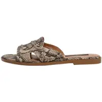 Pepe Jeans for woman. PLS900018 Dyana Snake beige sandals (36), Flat, 1 to 3 cm, None, Casual, Animal Print