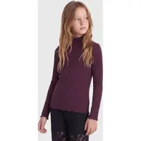 ONLY Kogfransiska Schl Ls Hi-Nck Top Jrs Noos - Burgundy - 158-164