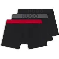 HUGO Bokserishortsit tummanharmaa / punainen / musta