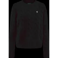 Ralph Lauren Cable-Knit Wool-Cashmere Sweater - Black - S