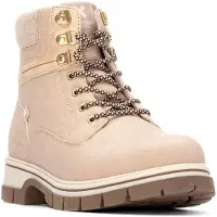 Xti for woman. 14463102-BEIGE Ankle boots 144631 beige (35), Flat, Zip, Casual