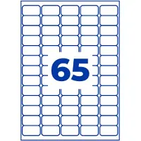 Avery Fryseetiketter 38,1x21,2 mm hvid - (65 stk. x 25 ark)