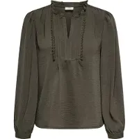 JDY Jdyrachel Life L/S Pintuck Top Wvn Noos - Khaki green - L