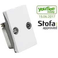 Triax Wall Outlet FM/TV TD 263E White