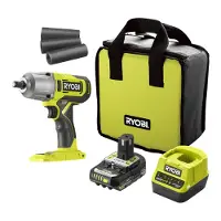 Ryobi Mutterinväännin laukulla ja voimahylsyillä 1/2" 600 Nm 18 V