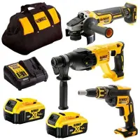 DeWalt DCK304P2-QW XR 18V 5Ah Li-Ion Harjaton 3 työkalun sarja