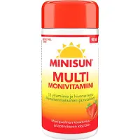 Minisun Monivitamiini Multi Mansikka 90 tabl