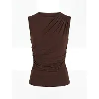 ARMIE Toppi 'The Julia Pleat Slim-Fit Top' ruskea