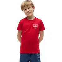 Tommy Hilfiger Paita 'Outline Flag Logo' punainen / valkoinen