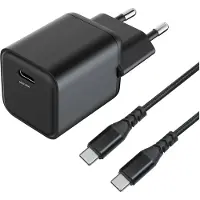 Dacota Platinum 45 W GaN-laturisarja USB-C 2 m, musta