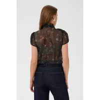 Saint tropez Liljasz Crinkle Ss Shirt - Black - M
