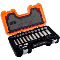 Bahco hylsysarja S330L, 3/8", 53 osaa, vakiot ja pitkät hylsyt