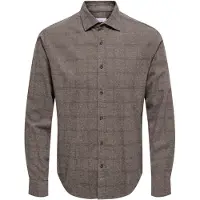 Only & Sons Onsalon Ls Slim Shirt Frml - Brown - M