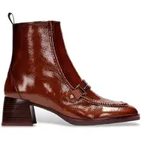 Hispanitas for woman. HI243727 Rio brown leather ankle boots (35), 3 to 5 cm, Zip, Casual