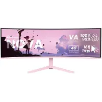 AROZZI Nova 49" Curved VA 5120x1440 165 Hz -pelinäyttö - Pinkki