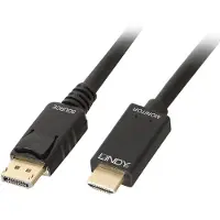 Lindy 36922, 2 m, DisplayPort, HDMI-tyyppi A (vakio), Uros, Uros, Suora