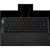 Asus ROG Falcata, Langallinen & langaton, USB + RF Wireless + Bluetooth, Magnetic-mechanical key switch, QWERTZ, RGB LED, Musta (90MP043H-BKDA20)
