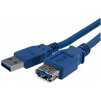 StarTech.com USB3SEXT1M USB 3.2 Gen 1 -jatkokaapeli, 1 m, sininen