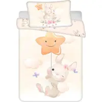 Jerry Fabrics Sweet Home lasten vuodevaatesetti Bunny Star, 135x100 cm, 2-osainen