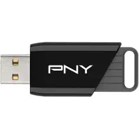 PNY Attaché X, 128 GB, USB A-tyyppi, 3.2 Gen 1 (3.1 Gen 1), 130 MB/s, Liuku, Musta (P-FD128ATTX-GE)