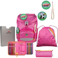 DERDIEDAS ErgoFlex Eco Koulureppu-setti 5-osainen Pinkki