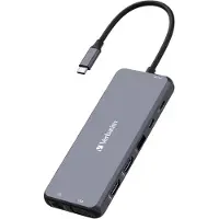 Verbatim 3.2 Gen1 14-in-1 USB-C -telakka, harmaa
