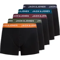 Jack & Jones Jacoliver Solid Trunks 5 Pack Box - Black - XL