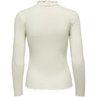 JDY Jdyfransiska Life L/S Hi-Nck Top Jr Noos - White - S