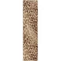 GUESS for woman. W6BZ20Z1649 Helen brown printed scarf (OSFA), Casual, Animal Print, Polyester