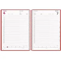 Mayland Timekalender rød PP-plast 2028