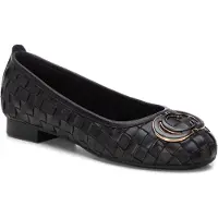 Carmela for woman. 16216902-NEGRO Leather ballerinas 162169 black (36), Flat, None, Casual