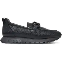 Hispanitas for woman. HI265183 Black Leather Oregon Moccasins (39), 1 to 3 cm, None, Casual