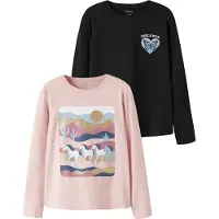 Name it Paita 'NKFVIX' vaaleansininen / pastellinpinkki / musta / valkoinen