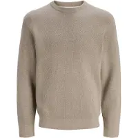 Jack & Jones Jjmilano Stitch Knit Crew Neck Sn - Beige - S