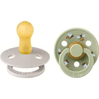 BIBS Studio Colour Bumblebee Tutti 2-pack Lateksi Koko 2, Mushroom
