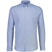 Lindbergh Striped Superflex Oxford L/S - Blue - S