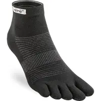 Injinji Men's Run Original Weight Mini-Crew Black Treenisukat S