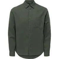 Only & Sons Onsmars Reg Fit Ls Shirt Noos - Grey - S