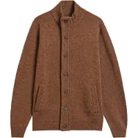 Barbour Men's Ess Patch Zip Through Knitted Jumper Bracken Pitkähihaiset topit XL