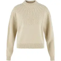 Fjällräven Women's Övik Solid Jacquard Knit Light Beige Pitkähihaiset topit S