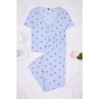 Trendyol Pyjama vaaleansininen / roosa / punainen