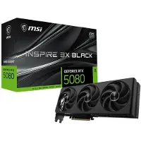 MSI RTX 5080 16G INSPIRE 3X OC BLACK GDDR7 3 Fan (912-V531-681)