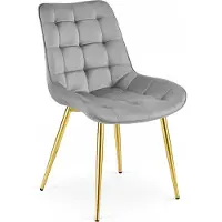 OSKAR 4 ruokatuolin setti Bera, 87x53x42 cm, harmaa/kultainen