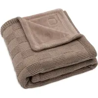 Jollein Viltti 75x100 cm Box Knit/Velvet, Milky Coffee