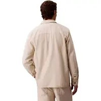 Calvin Klein Ls Linen Easy Overshirt - Cream - L