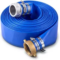 Vevor -poistoletku 2" x 15,2 m PVC-tasainen vastavirtausvesipumpun allasletku, uima-altaan hiekkasuodattimeen ja uppopumppuun, vedensiirtoviemäri, säänkestävä ja halkeamisnkestävä, tappiliittimillä, si