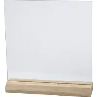 Creativ Company Lasilevyt puupidikkeineen, koko 15,5x15,5 cm, paksuus 28 mm, 10settiä