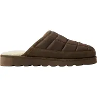 Ralph Lauren Reade Suede-Trim Quilted Scuff Slipper - Brown - 44