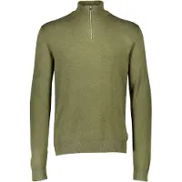 Lindbergh Ecovero Half Zip L/S Knit - Green - S