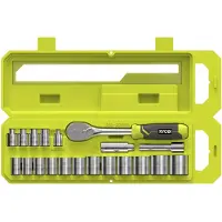 Ryobi Räikkäväännin ja hylsysarja 20 osaa 3/8"